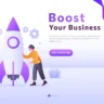 Vector Business People Rockets Accelerate Business Online Business Development Services 758894 504